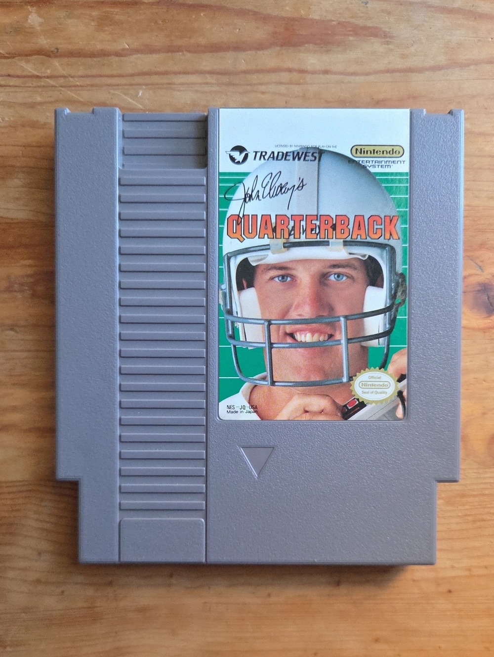 John Elway's Quarterback NES Game Cartridge - Gray